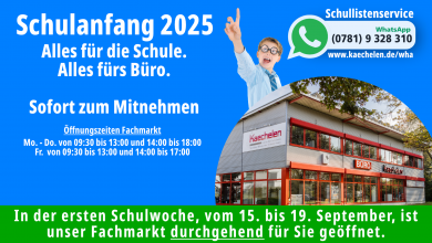 Alles für die Schule, alles fürs Büro