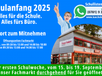 Alles für die Schule, alles fürs Büro