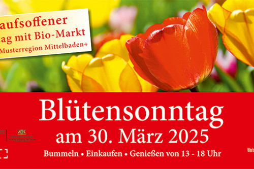 Blütensonntag in Lahr: Verkaufsoffener Sonntag mit Bio-Markt am 30. März