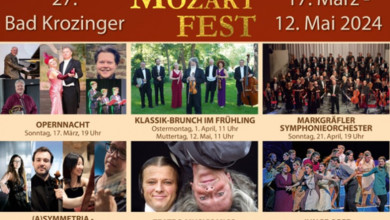 27. Bad Krozinger Mozartfest – musikalische Höhepunkte vom 17.3. – 12.5. 2024