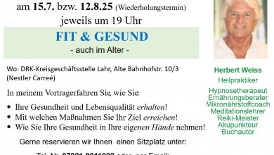 Wie man mit relativ einfachen Mitteln die eigene Gesundheit - und damit die Lebensqualität erhält!