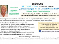Info-Vortrag (kostenlos)   am 22.11.22 um 19.15 Uhr in Lahr/Schw.