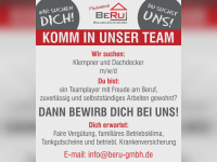 Komm ins Team von BeRu GmbH - Wir suchen: Klempner und Dachdecker (m/w/d)