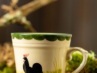 Hahn trifft Henne – und das Ganze auf Keramik