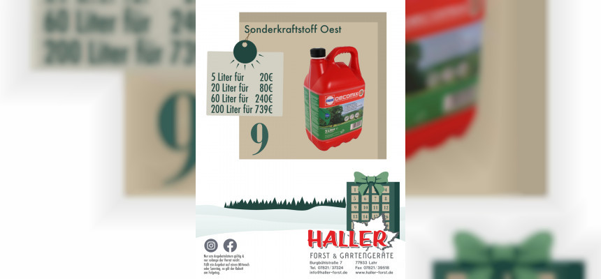 Türchen 9. Sonderkraftstoff Oest