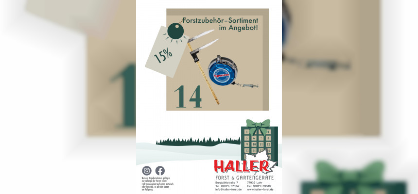 Türchen 14. Forstzubehör Sortiment